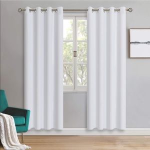 White blackout curtains 52Wx84L